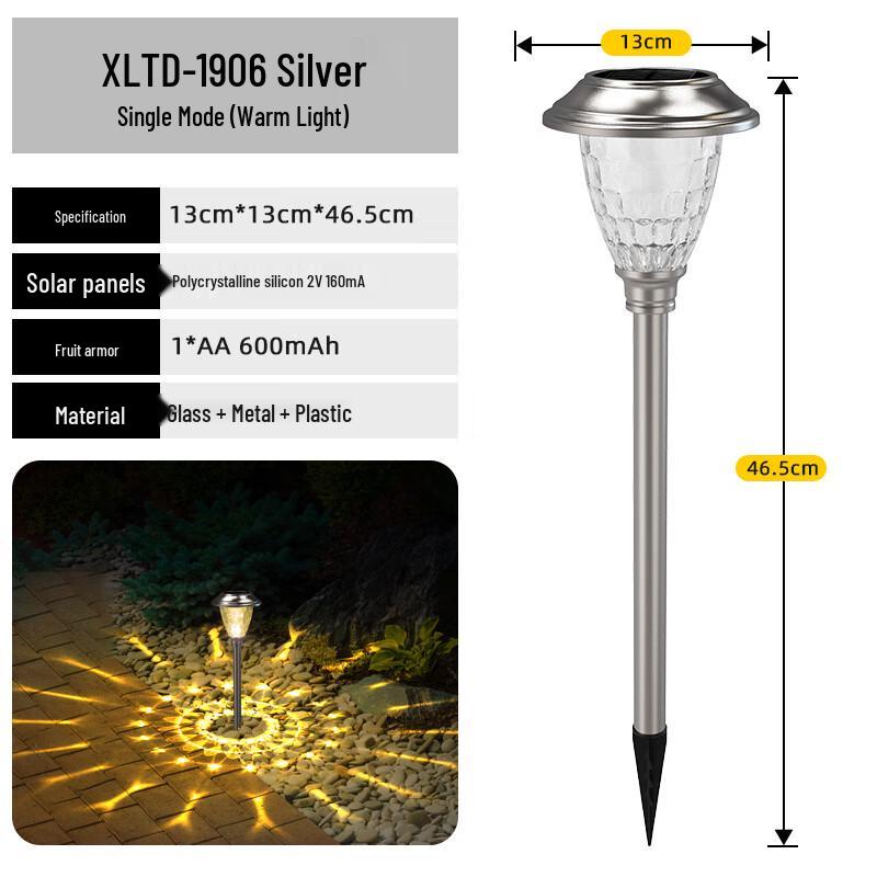 HEIXIE Solar LED Outdoor Ground Plug Lawn Light