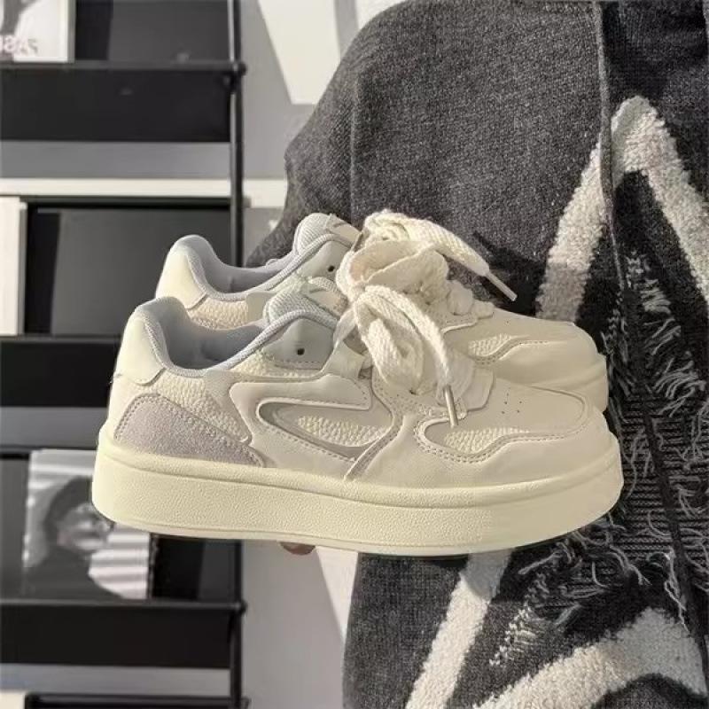 

Platform white shoes women s 2025 spring and autumn new versatile shoes ins tide niche women s shoes student casual board shoes 35