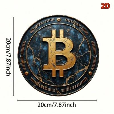 Round Metal Tin Sign Wall Art Home Living Room Office Cafe Decor 20x20cm