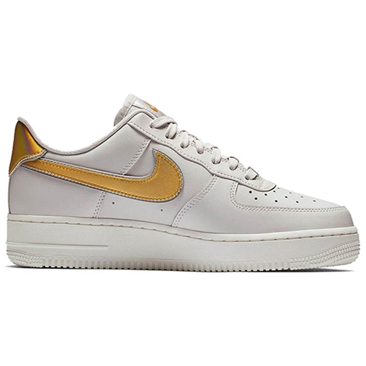 New Nike Air Force 1 Low Metallic Platinum Metallic Gold Women's AR0642-001