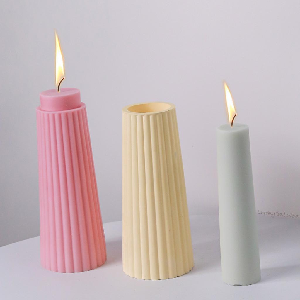 Simplicity Striped Vase Silicone Mold Large Size Concrete Plaster Ceramics Flowerpot Molds DIY Candle Making Supplies Home Decor