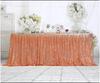 Gold Sequin Table Skirt Pleated Ruffle for Round/Rectangle/Square Table for Baby Birthday Party Banquet Wedding Christmas.