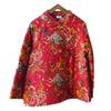 Johnature Women Vintage Print Floral Parkas Plus Chinese Style Coats Button Long Sleeve Stand Clothes Spring Parkas