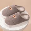 Women's cotton slippers, warm in autumn and winter, home use, couple thick bottom non-slip, men's comfortable foot warm fluffy slippers