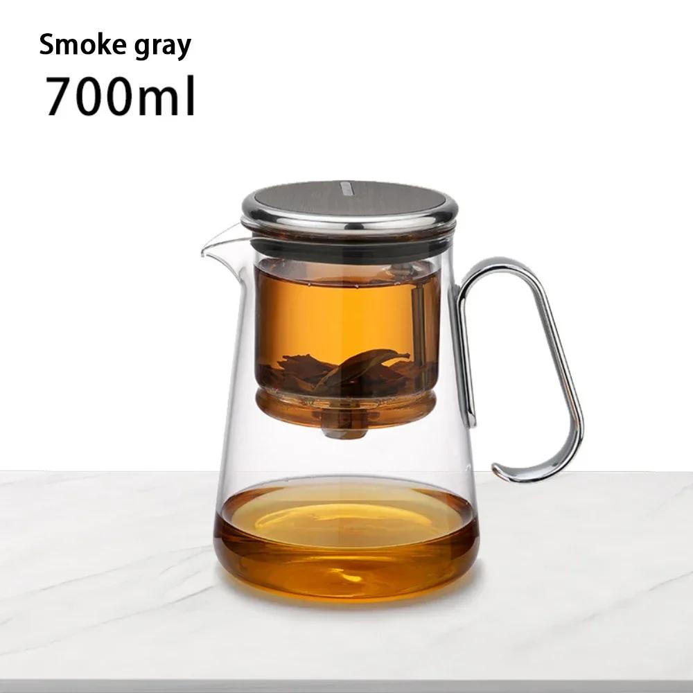 

Стеклянный чайник для заваривания чая объемом 700 мл для Bonston, боросиликатный прозрачный чайник со съемным ситечком из нержавеющей стали, для дома, в подарок