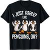 Ich mag einfach wirklich Pinguine Kinder Mädchen Jungen Damen Pinguin T-Shirt