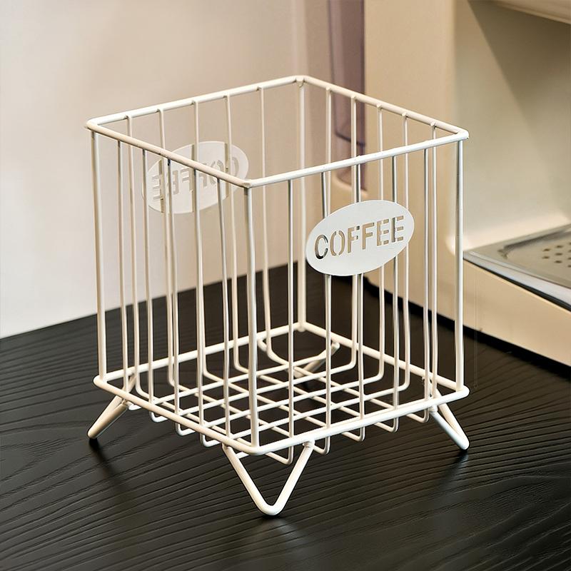 Coffee Pod Holder Large Capacity Coffee Capsule Holder Coffee Creamer Container Irregular Shape Pod Storage Cup