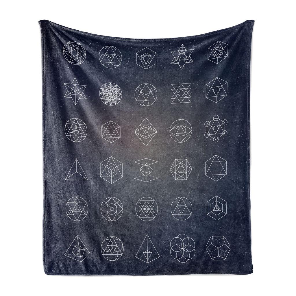 Geometric Print Flannel Blanket Nap Thermal Blanket Sofa Blanket