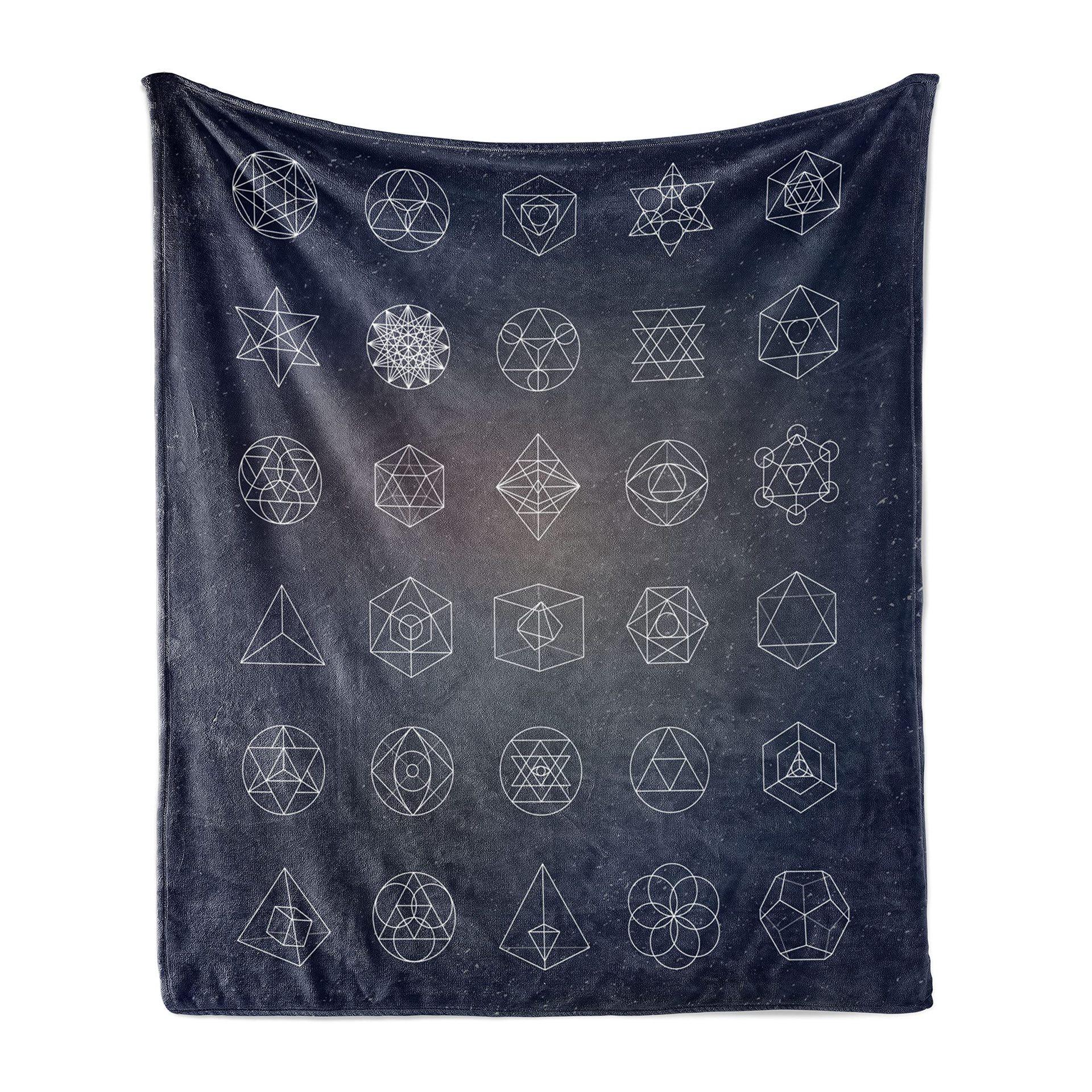 

Geometric Print Flannel Blanket Nap Thermal Blanket Sofa Blanket 70x100cm