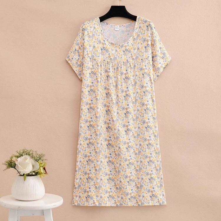 Elegant Summer Loose Long Dresses Women Oversize Short Sleeve Dress