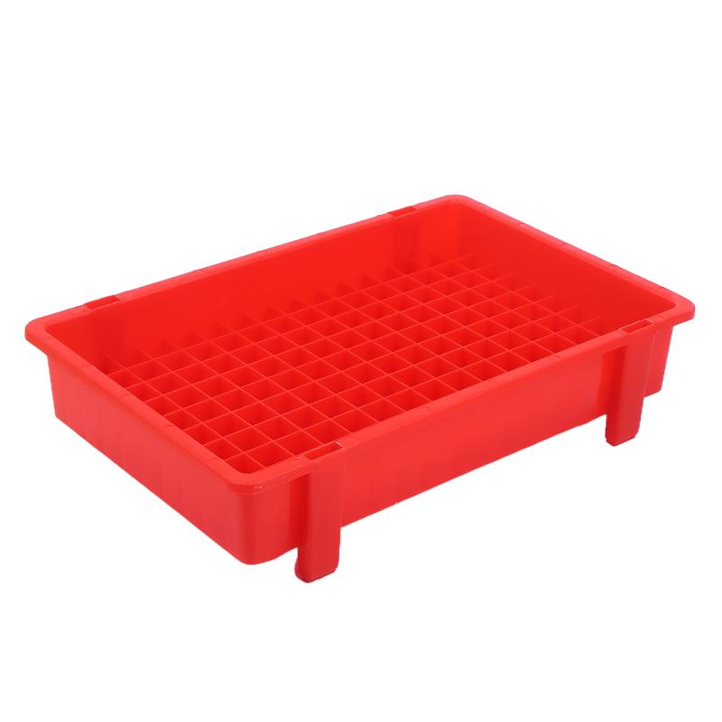 Thickened Plastic Lithium Battery Storage Box For 18650 Cells Divided Transport And Turnover Tray 35*22.8*8cm красный