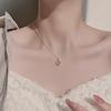 S925 Sterling Silver Moonstone Round Pendant Necklace for Women - Elegant Niche Design with Flower Collarbone Chain