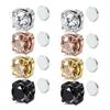 Magnetic Non Piercing Clip On Earrings For Men Women Geometric Zircon Single Ear Jewelry