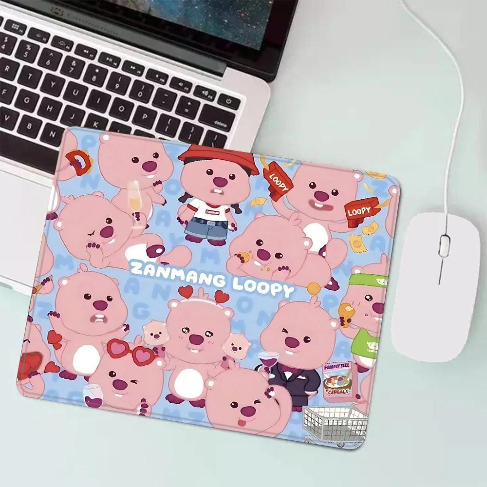 Hot Cartoon Cute Loopies Pink Gaming Mouse Pad XS Small Mousepad for PC Gamer Desktop Decoration Office Mouse Mat Deskmat Rug