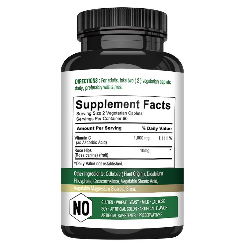 Vitamin C - Rich In a Variety of Fruits and Vegetables, Vitamin C Ascorbic Acid, 1000 Mg, Boosts Immunity