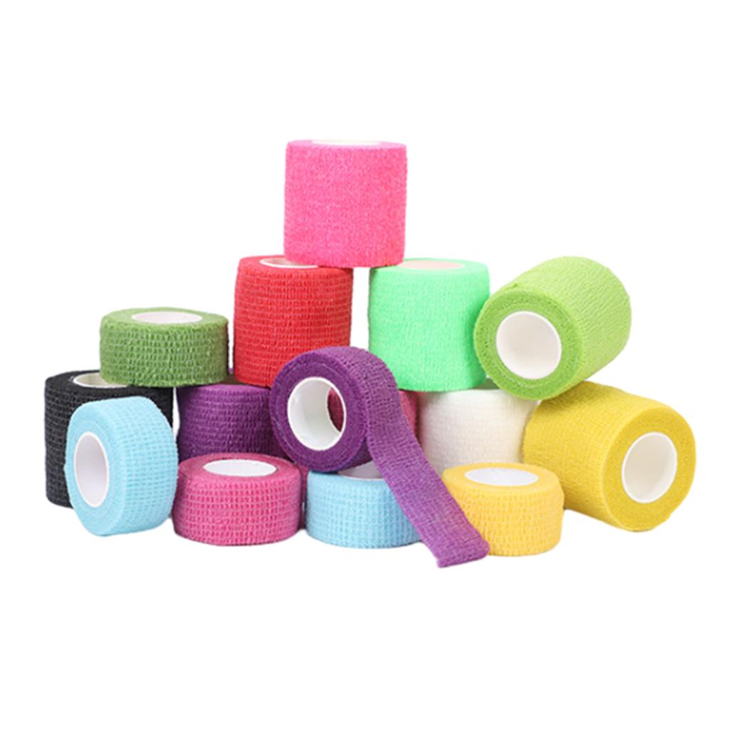 5 Pcs Self Adherent Bandage Wrap Breathable Cohesive Bandage Elastic Adhesive Tape for Stretch Athletic Sports Wrist