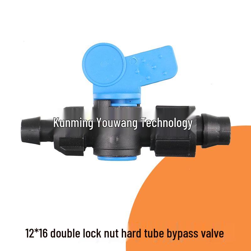 16mm Drip Tape Valve Connector with Locking Buckle Tee Fitting