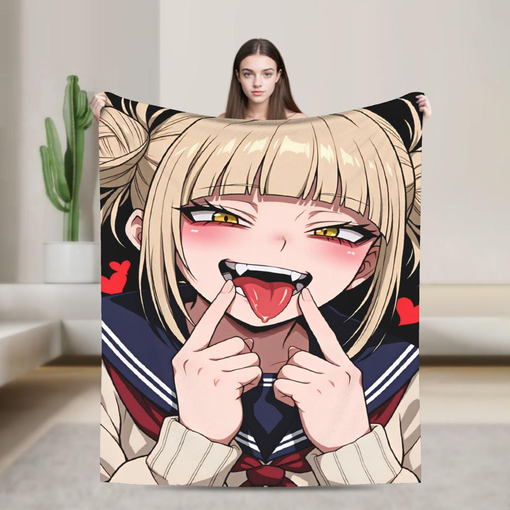 My Hero Academia Himiko Toga Warm Soft Blanket Camping Plush Bedding Throws Living Room Flannel Bedspread Sofa Bed Cover