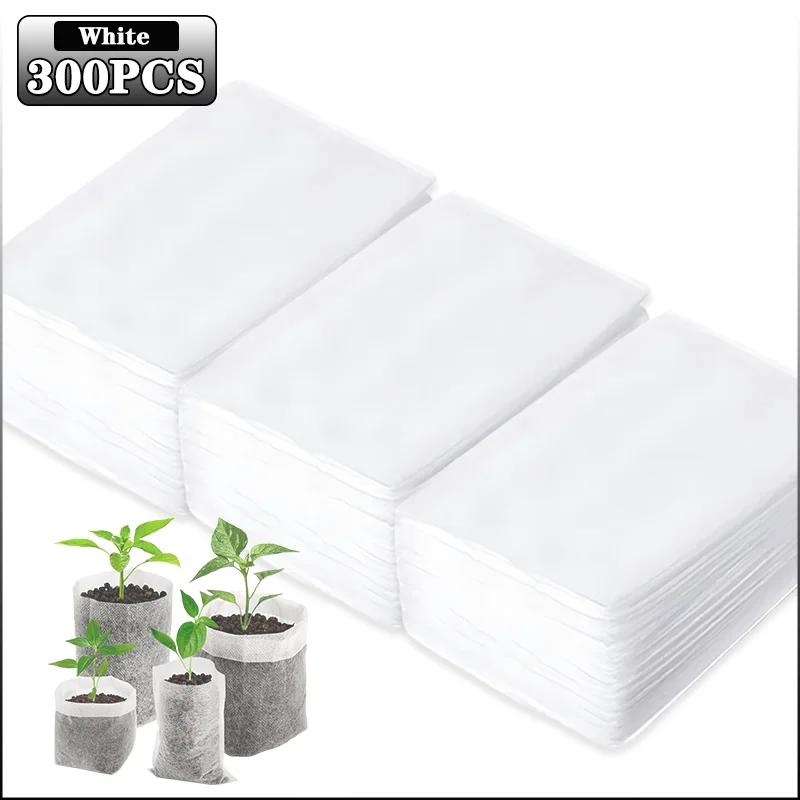 100-1000 STK Stoff Plantefrøposer for Grønnsaker Blomster Urter og Plantevekst Miljøvennlige Barnehagepotter Hagearbeidsposer