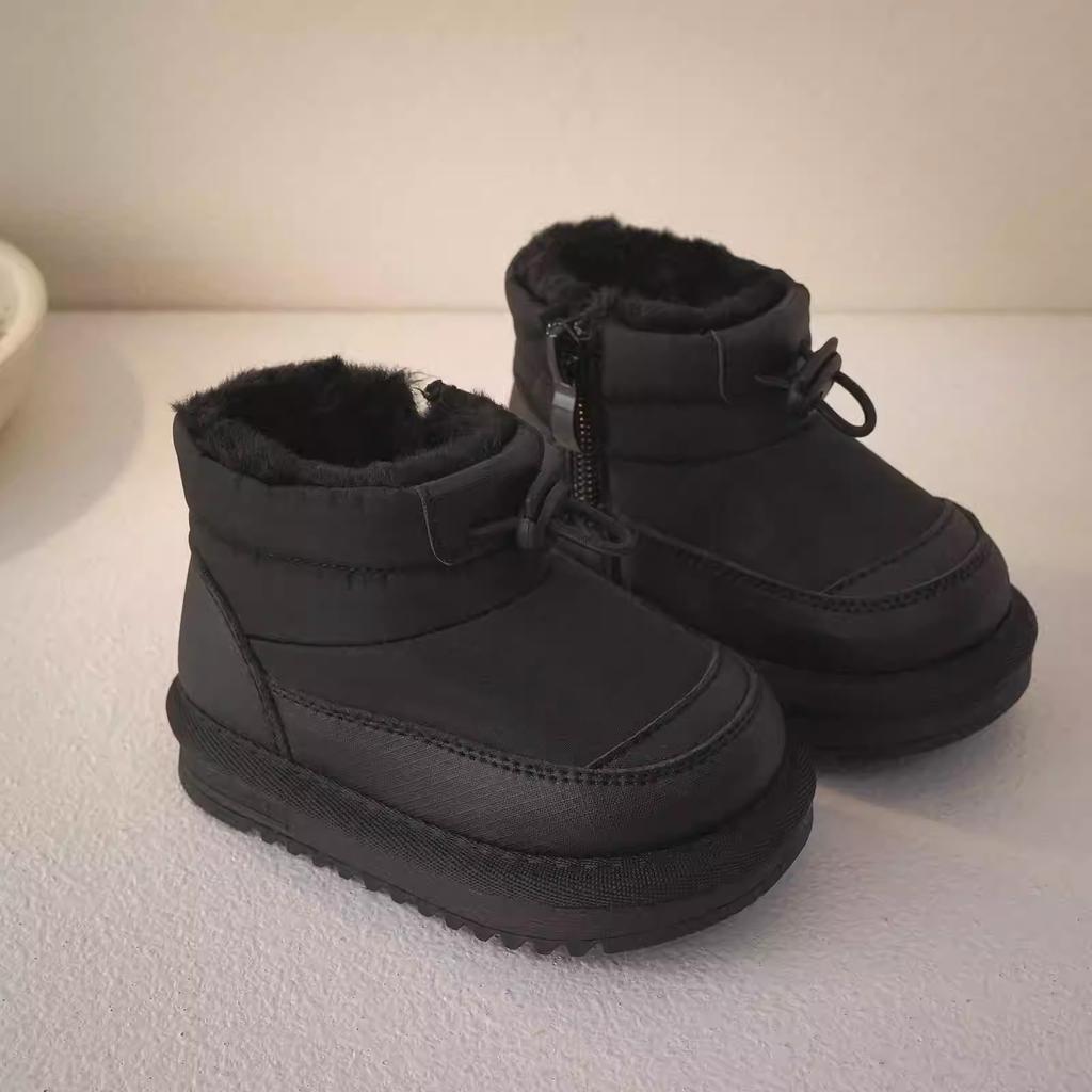 Children's Snow Boots With Fleece Thickened, Soft-Sole, Warm, Waterproof Cotton Boots For Boys And Girls