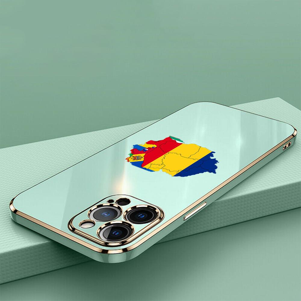 N91 Flaga Mołdawii art Galwanizowana Krawędź Miękkie Etui TPU na Telefon dla Xiaomi 14 Poco M5s X5 F6 Redmi 13C 12C 8 Note 12 10 11 13 Pro Plus Wstrząsoodporne Etui