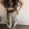 Furry Leopard Print Plush Belt Jeans Decor Jazz Dance Costumes Accessory  Ladies