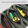 Canvas Roll-up Tool Bag, Multi-Purpose Tool Roll Pouch Tool Organizer with 5 Zipper Pockets Carrier