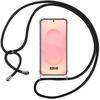 Coque pour Samsung Galaxy S25 FE, Silicone Transparente Anti-Rayure avec Bandoulière Noir