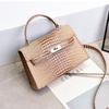 Suni Light Luxury Cow Oil Fruit Green Cocodrilo Pattern Sentido avanzado Bolso pequeño para mujer 2023 Nuevo bolso de hombro tipo bandolera de mano