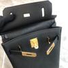 2025 New Kelli Breast Bag Fashionable Mini Simple Lychee Pattern Togo First Layer Cowhide Single Shoulder Women's Leather Bag