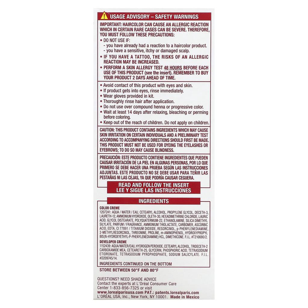 L'Oréal, Excellence Cream, Triple Care Color, 8 1/2A Champagne Blonde, 1 Application