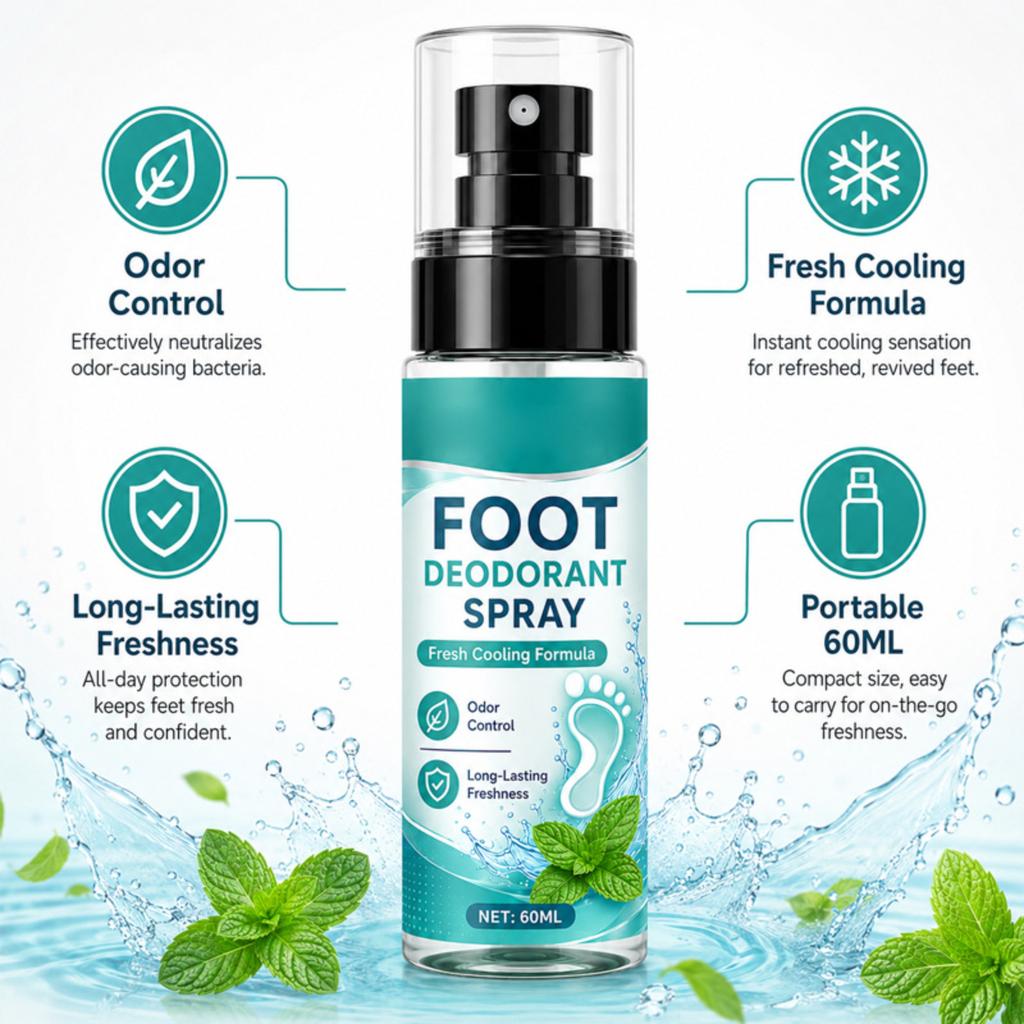 KineShineX Fußspray 60ml - Geruchsneutralisierer für Füße und Schuhe