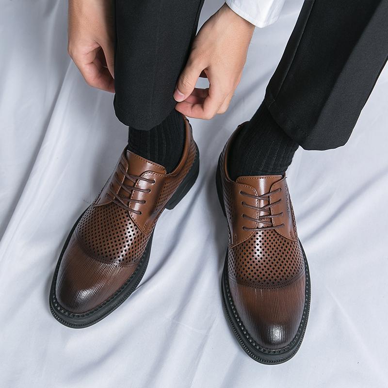 Breathable Formal Business Men's Shoes or HOT SALE Retro Design Styles Leisure Office Party Casual Adult Leather Shoes