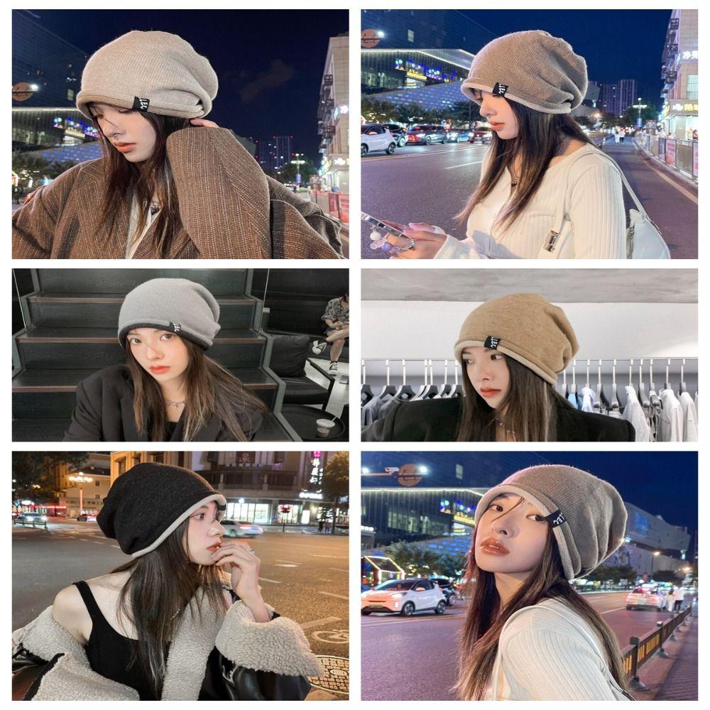 

Шляпа-пуловер, повседневная вязаная шапка-бини, вязаная шапка-штабелер, вязаная шерстяная шапка, уличная одежда