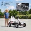 Pedal go-kart for children seat adjustable to 3 positions handbrake children 5 to 12 years white black