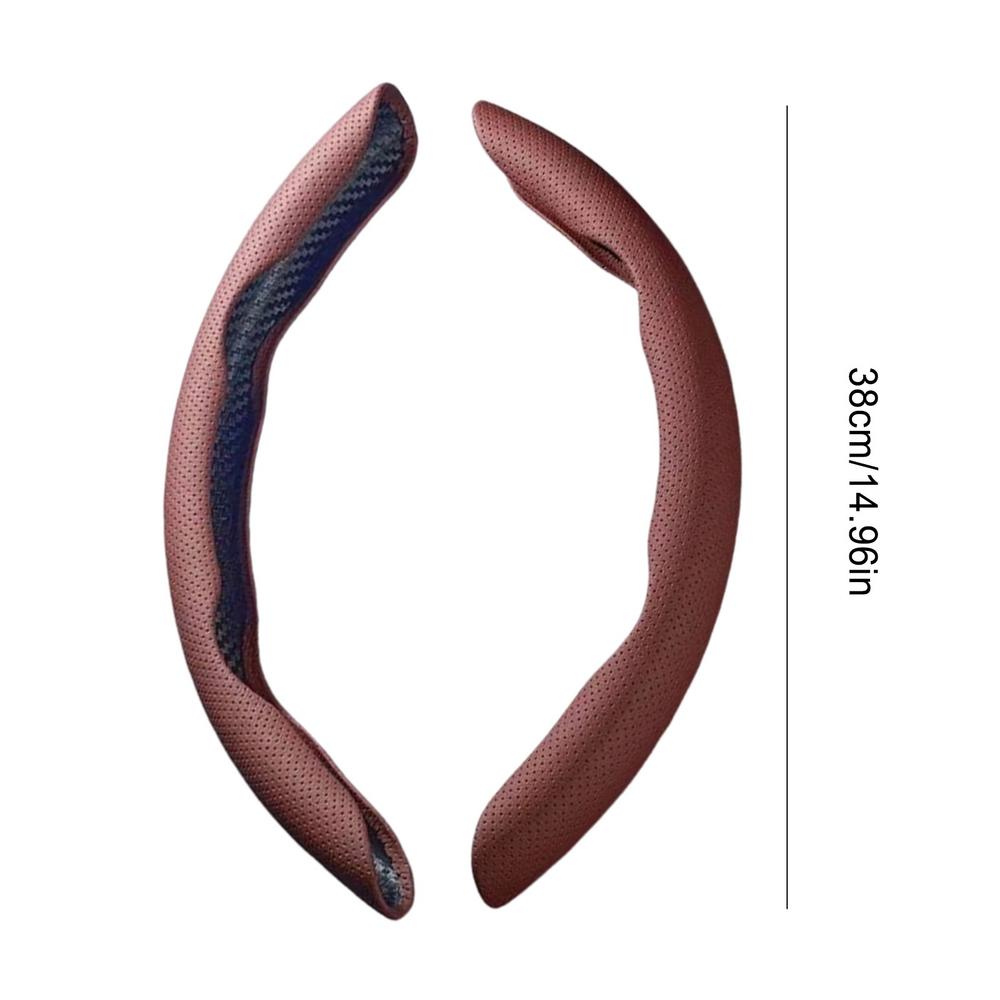 1 pair Car Steering Wheel Cover For 38cm Steering Wheel Diameter Nappa Leather Wheel Booster Cover Protector For Car Interior