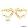 Jewelry Hollow Heart Sticky Pearl Earrings Niche Exquisite Temperament Love Ear Buckle Plated 18K Gold Earrings Women
