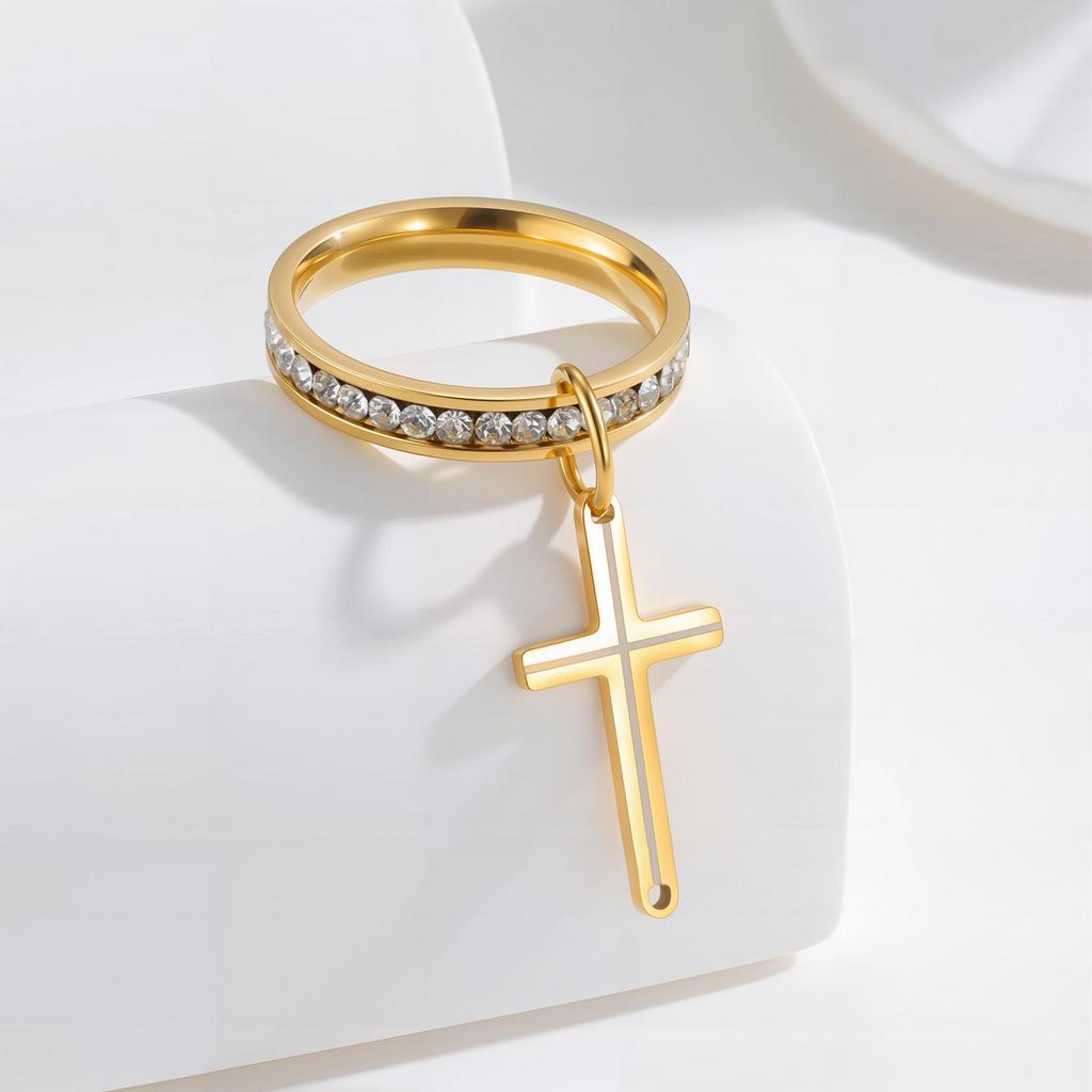 European-American Titanium Steel Stackable Finger Ring - Niche Design