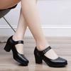  sapatos femininas women classic black patent leather buckle strap student school shoes lady beige office pumps ab579