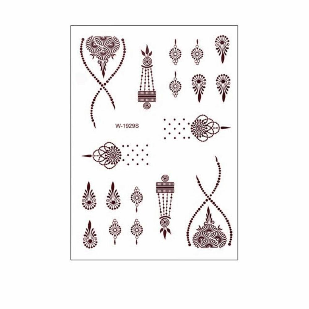 Mehndi Designs Henna Tattoo Stickers Flower Hand Tattoo Body Art Sticker  Music Festival