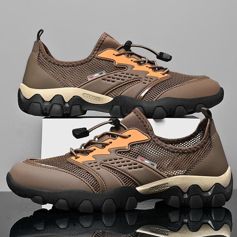 YRZL New Lightweight Breathable Mesh Men's Shoes Fashion Trend Walking Men's Outdoor Wear-resistant Casual Shoes Walking Shoes