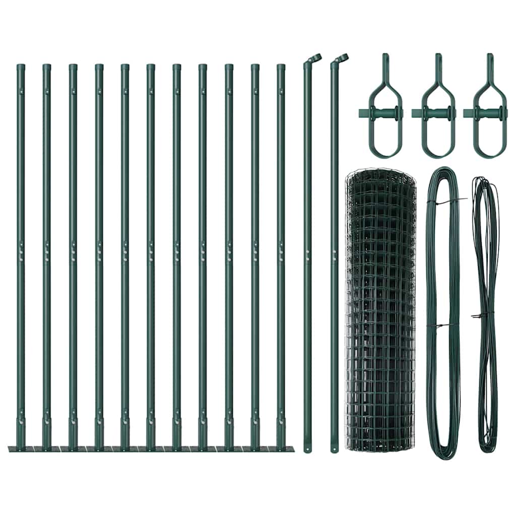 Welded Wire Fence with Concrete Foundation 25 x 1 m (W x H)