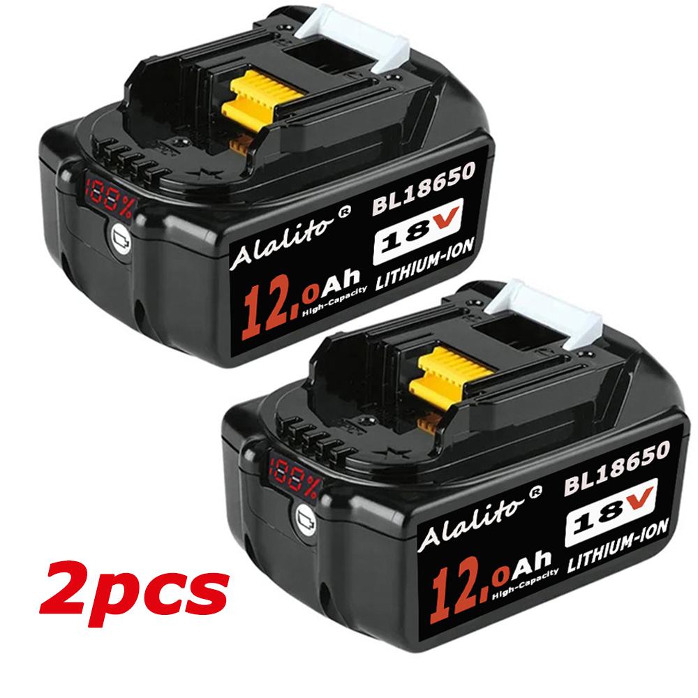 For Makita 18V Battery 12.0Ah 18650 Lithium Ion Replacement BL1860B BL1860 BL1850 Rechargeable Power Tool Battery DDF486 DF488