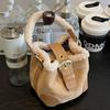 Retro Women's Bucket Bag Elegant Fashi Versatile Winter Shoulder Bag Handbag Simple Textured New 2026 Cute Warm Crossbody Bag