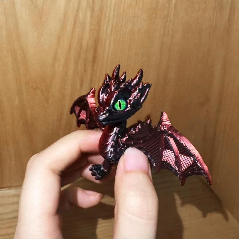 3d Printed Dragon,Fidget Dragons Toy Figurines, Animal Joint Activity Models Desktop Ornaments Simulation Model Figurines Gifts