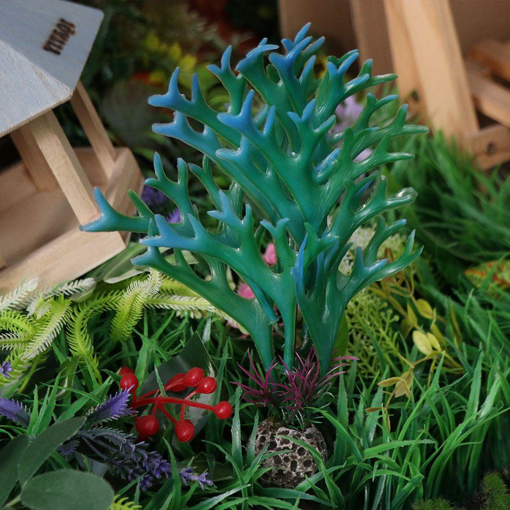 Water Grass Mini Artificial Aquatic Plants Simulation Plastic Antlers Coral Grass Lifelike Underwater Aquatic Plants Home