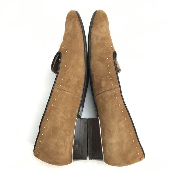 TRUSSARDI suede leather pumps 23.0 black Made in Japan(USED)