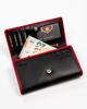 Spacious women's leather wallet with snap and zipper - Peterson