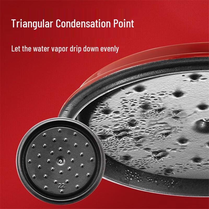 Chuidahuang 24cm Cast Iron Enamel Stew Pot