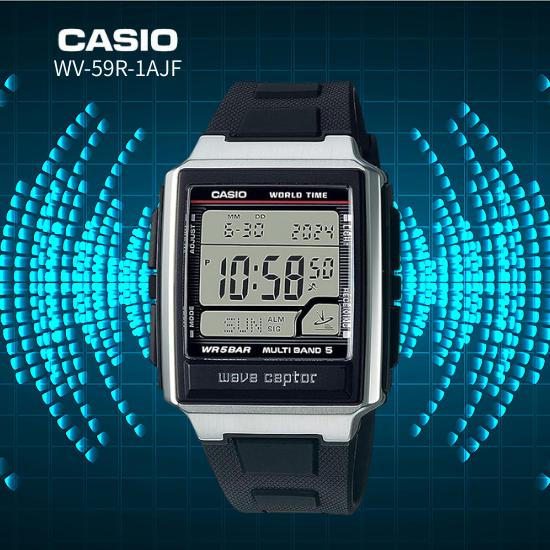 Casio Wave Ceptor WV-59R-1AJF Men’s Radio Controlled Watch Black | Multi Band 6 | LED Light | Water Resistant | Japan Genuine Product